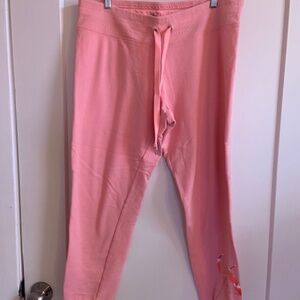 Calvin Klein sweats CK joggers pink rose w/ logo size XL extra large sweatpants